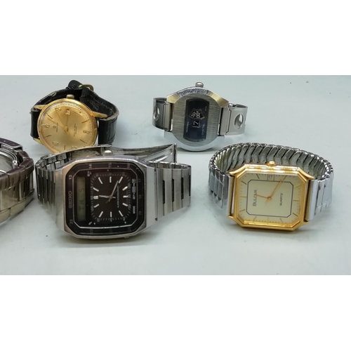 202 - 5 x Gents Watches. Some in W/O. Seiko Missing Back.