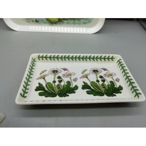 203 - Portmeirion Toast Rack, Butter Dish and Tray.