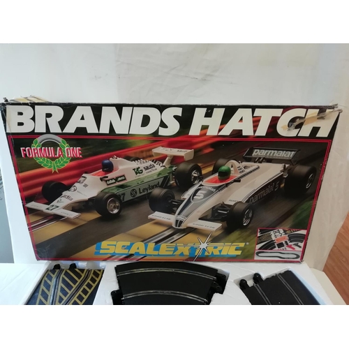 209 - Scalextric Brands Hatch Set - Boxed. (Looks complete except for Spoiler on 1 Car).