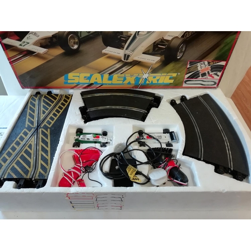 209 - Scalextric Brands Hatch Set - Boxed. (Looks complete except for Spoiler on 1 Car).