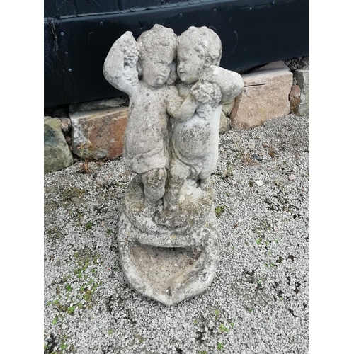 212 - Playing Children Garden Ornament. 42cm High, 25cm x 20cm. This Lot is Collection Only.