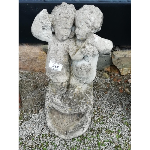 212 - Playing Children Garden Ornament. 42cm High, 25cm x 20cm. This Lot is Collection Only.