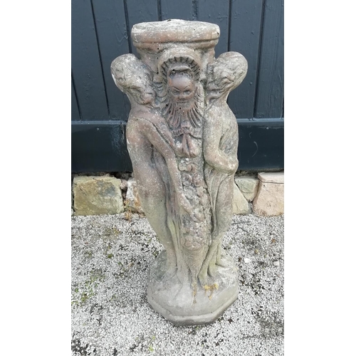 213 - Bird Bath Base. 68cm High. This Lot is Collection Only.