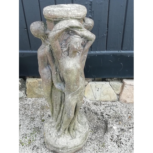 213 - Bird Bath Base. 68cm High. This Lot is Collection Only.