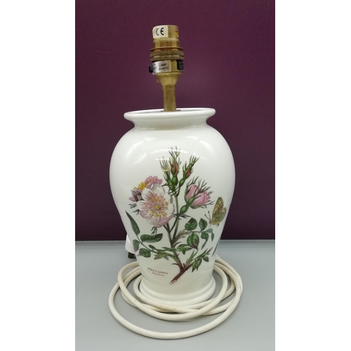 215 - Portmeirion Lamp Base. 28cm High including Fitting.