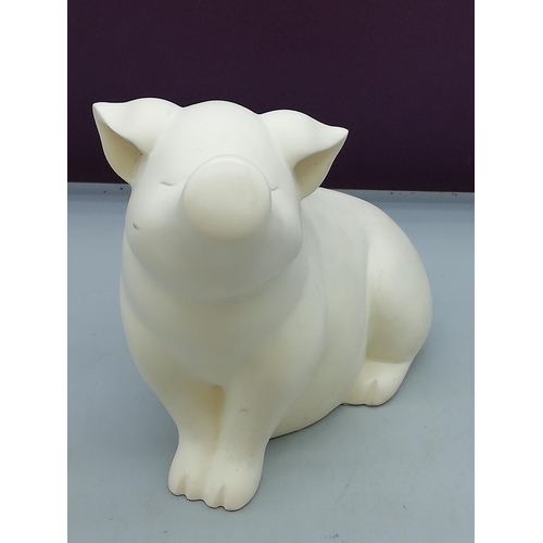 229 - Shudehill Resin Model of a Sitting Pig. 12cm High, 18cm Long.