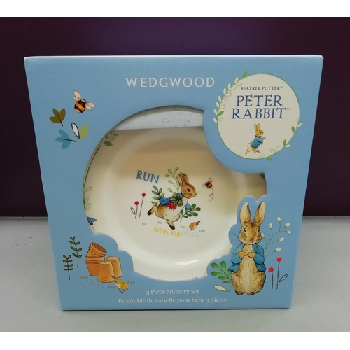 234 - Wedgwood Peter Rabbit 3 Piece 'Boy' Nursery Set - Boxed.