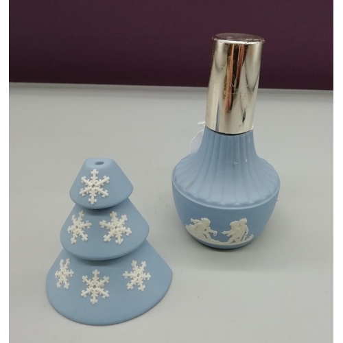 241 - Wedgwood Jasper Perfume Atomiser plus Tree Decoration.