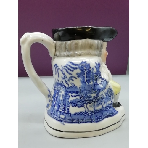 244 - Unusual Toby Jug with Willow Pattern Coat.