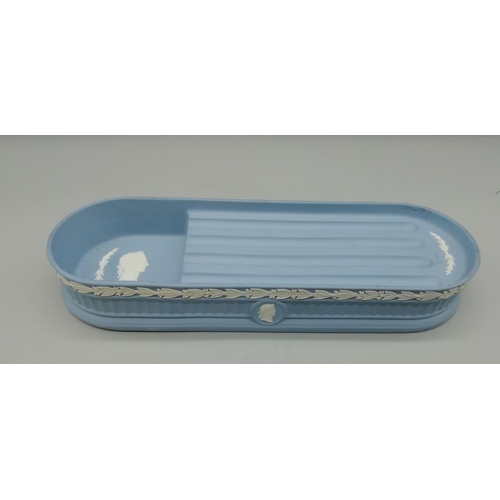 255 - Wedgwood Jasper Desk Tidy Pen Rest. A/F.