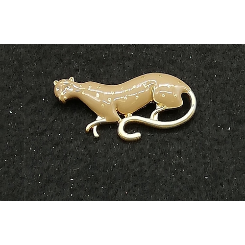 277 - Hobbs of London Enamelled Leopard Brooch.