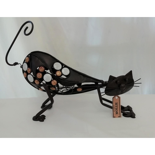 288 - Metal Model of a Cat 'Mollie' 56cm Long.