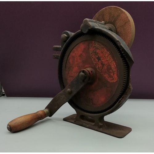 289 - Old Hand Cranked Sharpener.