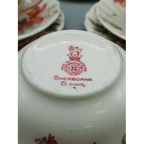 41 - Royal Doulton Trios in the 'Sherborne' Pattern (6).