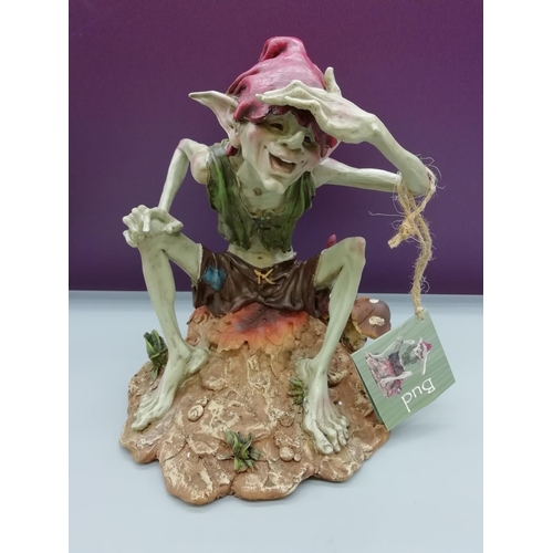 54 - Hoblins Mythical Figure 'Bud, Watches the Weather, Enjoys the Sun' 23cm High - Boxed.