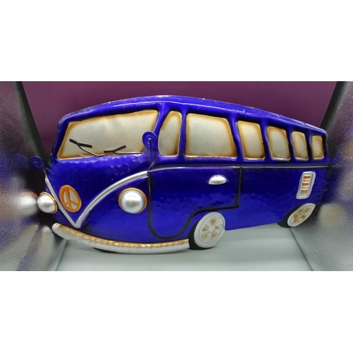 55 - Classic VW Camper Van Metal Wall Art. 61cm x 37cm.