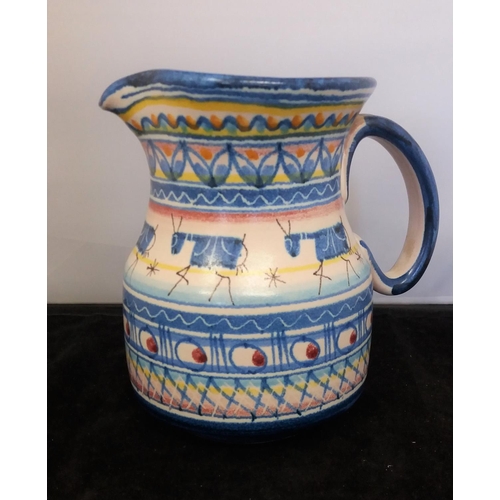 65A - D'Amore Vietri Italian Mid Century Hand Painted Jug