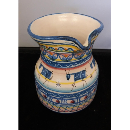 65A - D'Amore Vietri Italian Mid Century Hand Painted Jug