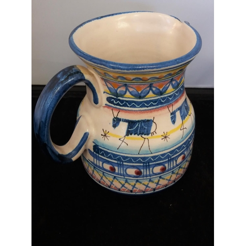 65A - D'Amore Vietri Italian Mid Century Hand Painted Jug