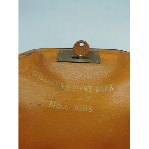 70 - Williams and Glynns Bank Pouch No C 3003 with Key.