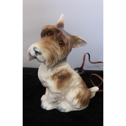 70A - Rare Goebel 'Terrier Dog' 19cm Perfume Lamp. c1950s. W/O