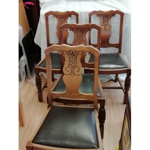 721 - 1950's Dining Chairs (4). This Lot is Collection Only.