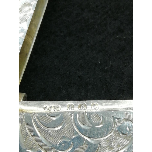 78 - Hallmarked Silver Etched Vesta Case. E.R to Catouche.