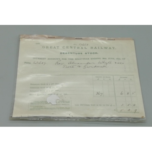 85 - Great Central Railway 1916 Debenture Stock.