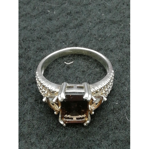 90 - 925 Silver Stone Set Ring.