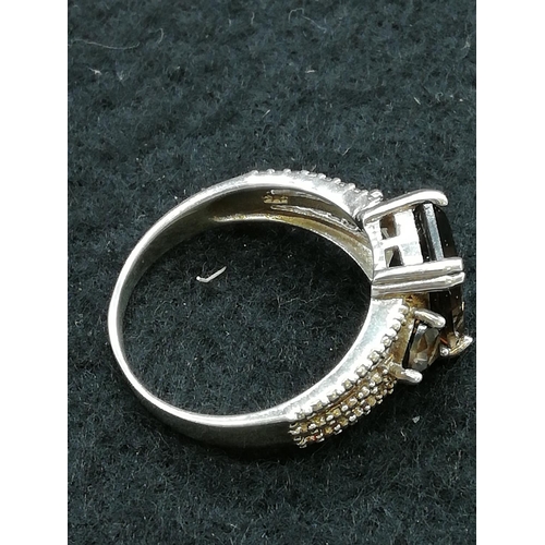 90 - 925 Silver Stone Set Ring.