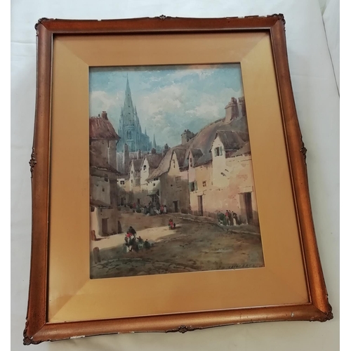 95 - Framed and Glazed Watercolour by Noel H Leaver A.R.C.A. (1889-1951). 54cm x 44cm.