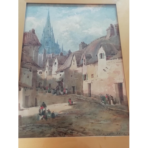 95 - Framed and Glazed Watercolour by Noel H Leaver A.R.C.A. (1889-1951). 54cm x 44cm.