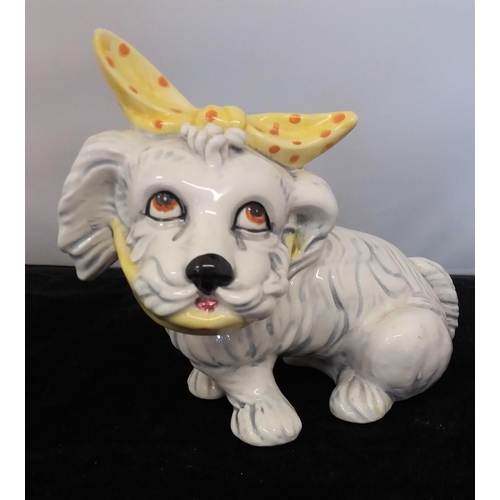 95A - c1960s Mid Century Italian Pottery 'Dog with Toothache' Figure