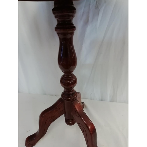 146 - Inlaid Tri Leg Occasional Table. This Lot is Collection Only.