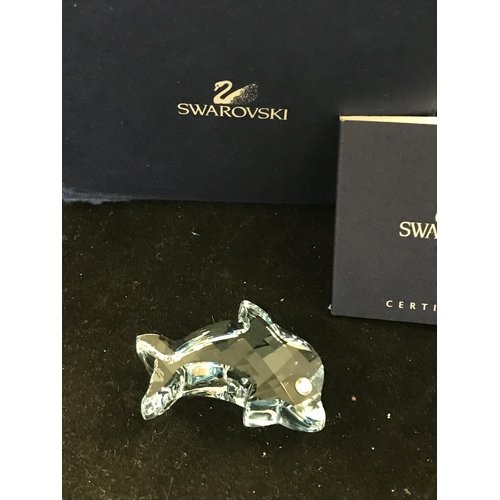 158 - Swarovski 3.5cm Dolphin - Boxed.