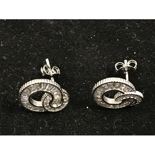 159 - Pair of 925 Stone Set Earrings.