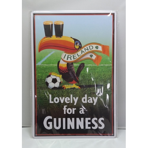 491 - Modern 'Lovely Day for a Guinness' Tin Plate Sign. 30cm x 20cm.