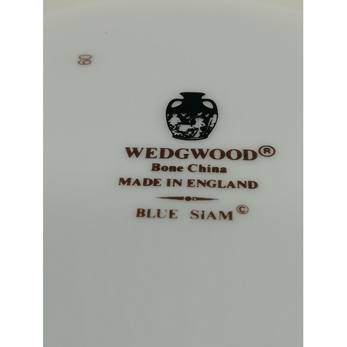 9 - Wedgwood Teapot, Sugar and Cream in the 'Blue Siam' Pattern.