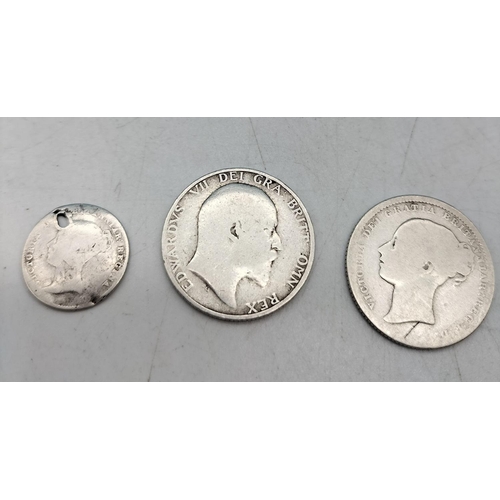 20A - Bag of English Silver Coins, Pre 1920. 107 Grams.