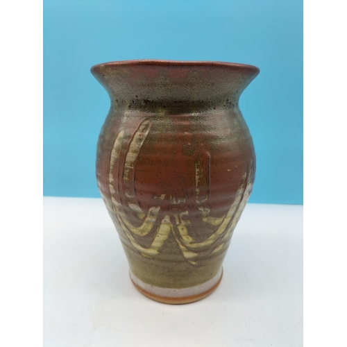 22 - Troika, Newlyn School of Art Vase. 18cm High.