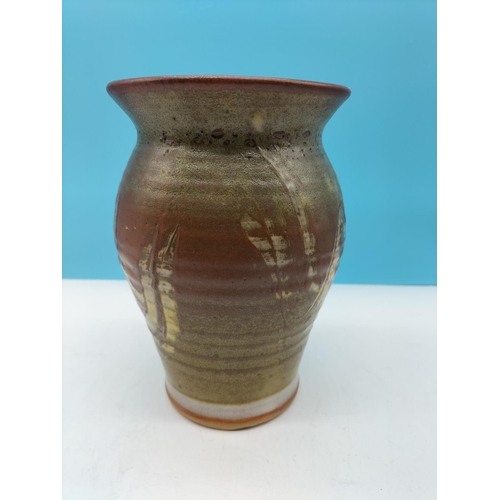 22 - Troika, Newlyn School of Art Vase. 18cm High.