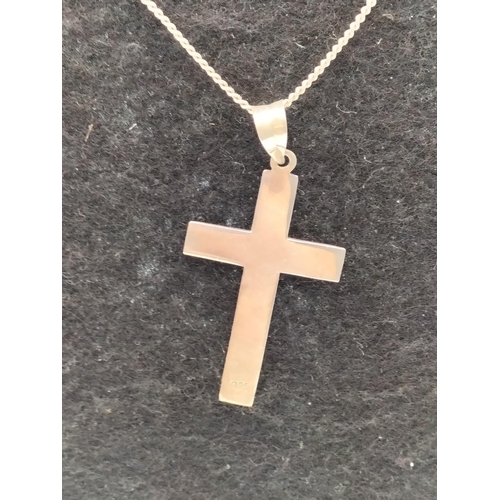 26 - Silver 925 Cross and Chain.