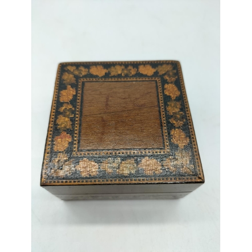 30 - Tunbridge Ware Box. 6cm x 6cm.
