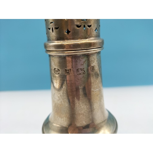 31 - Hallmarked Sugar Shaker, Broadway & Co, 1986. 90 Grams.