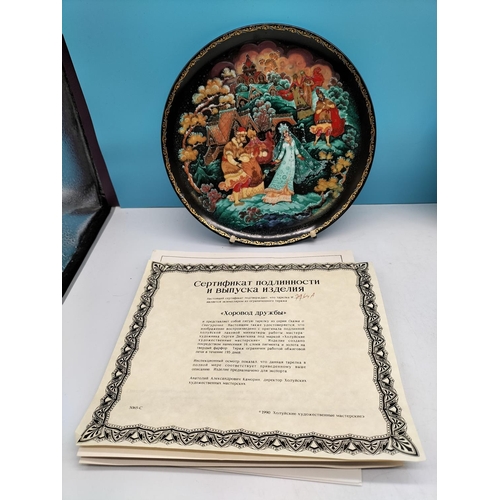 44 - Royal Worcester 'Russian Mythological' Plaques (2) - Boxed.