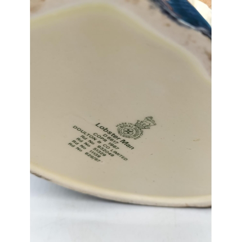 47 - Royal Doulton Large Character Jug 'Lobster Man' D6617. A/F Nip to Base.