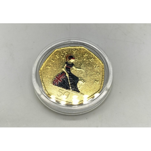 88 - 2 x Gold Plate and Enamel Prince William and Katherine Royal Wedding Coins plus Gold Plate and Ename... 