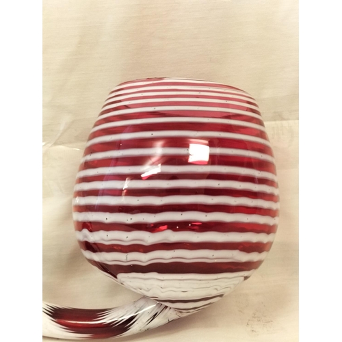 39 - Nailsea Glass Pipe. 62cm Long. This Lot is Collection Only.