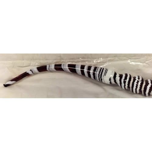 39 - Nailsea Glass Pipe. 62cm Long. This Lot is Collection Only.