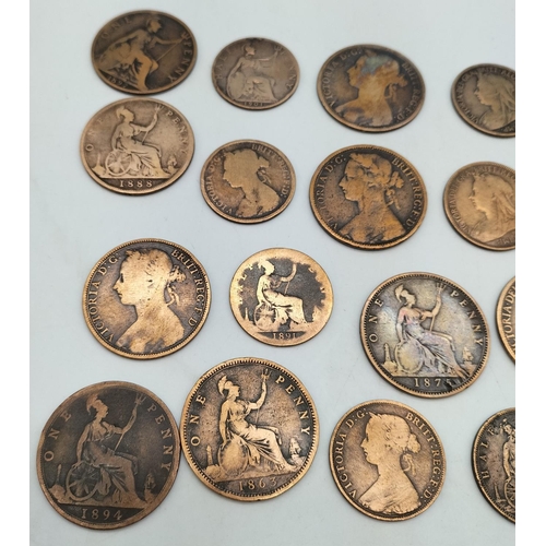 48 - Quantity of Victorian Pennies and Half Pennies.